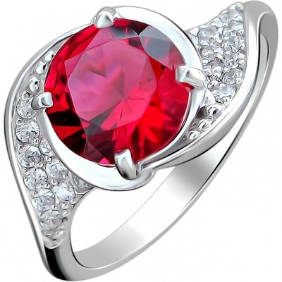 

Кольцо из серебра с Swarovski/фианитом р. 17 Эстет С22К250204, С22К250204
