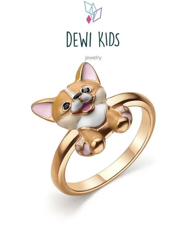 Кольцо из серебра р.13 DEWI KIDS 901012200, эмаль/фианит