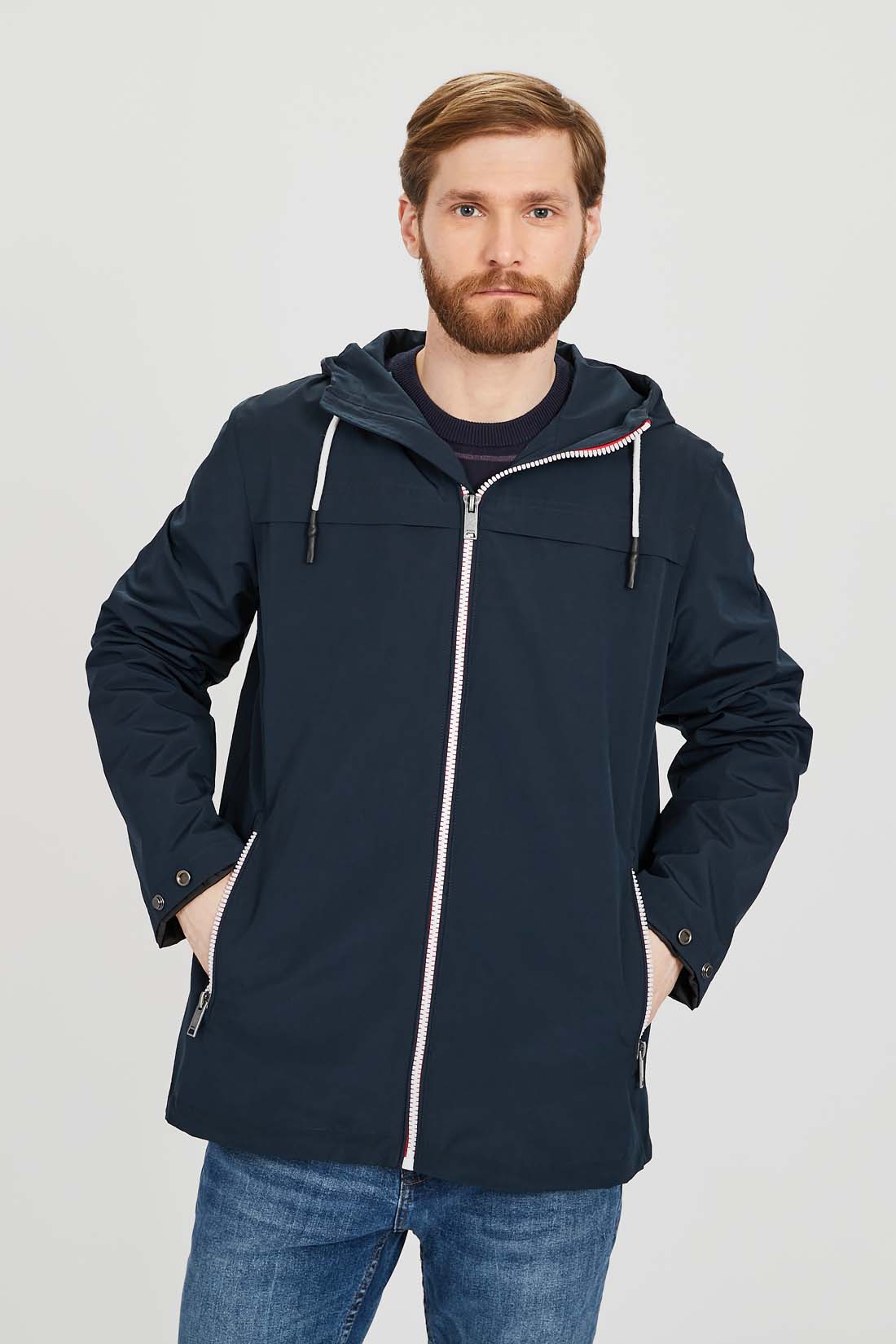 

Ветровка мужская Baon B6022011 синяя 2XL, Синий, B6022011