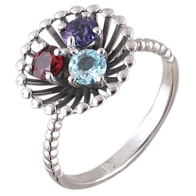 

Кольцо из серебра р. 16 Эстет 01К358013-4, топаз/гранат/аметист, 01К358013-4
