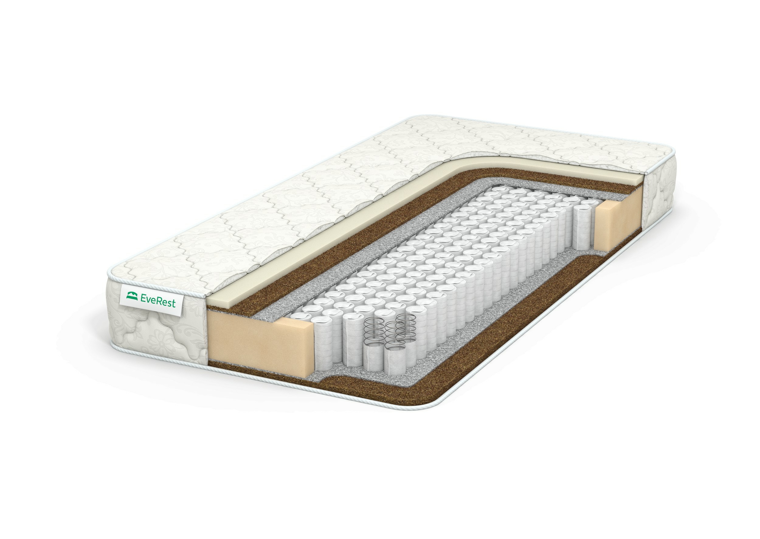 

Матрас EVEREST Ту-Вэй Рестфом Бикокос TFK 125х210, Бежевый;белый;серый;серебристый, Рестфом Бикокос TFK