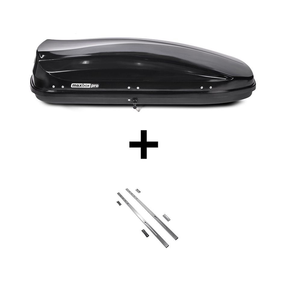 Бокс на крышу MaxBox Pro 460л, черный глянец, 175х84х42, усилители дна