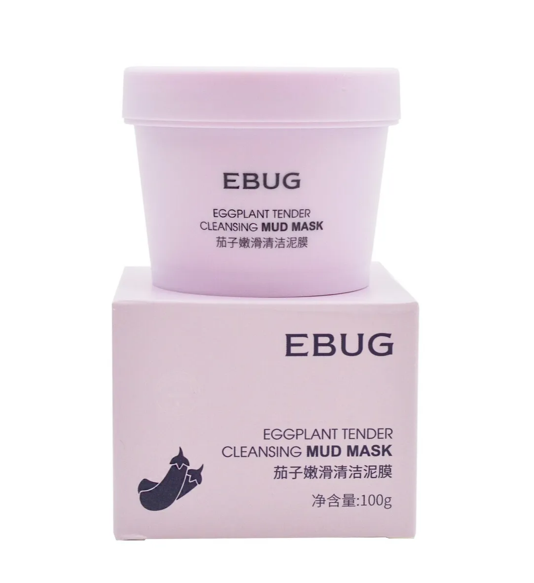 фото Грязевая маска с экстрактом зеленого чая ebug eggplant tender cleansing mud mask 100 г