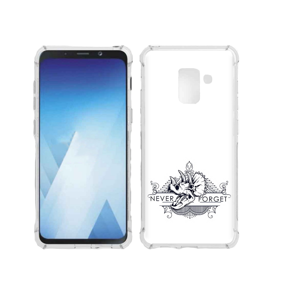 

Чехол MyPads Tocco для Samsung Galaxy A5 (2018) логотип носорога никогда не забуду, Прозрачный, Tocco
