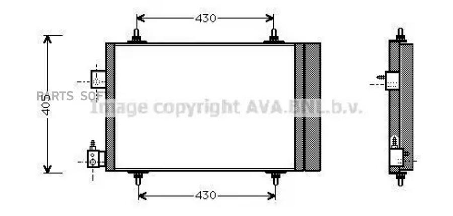 

Радиатор кондиционера AVA QUALITY COOLING PEA5193D