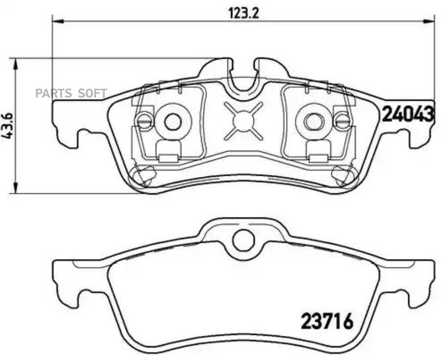 

BREMBO Колодки торм.зад. BMW Mini Cooper/One/Works 6/01->