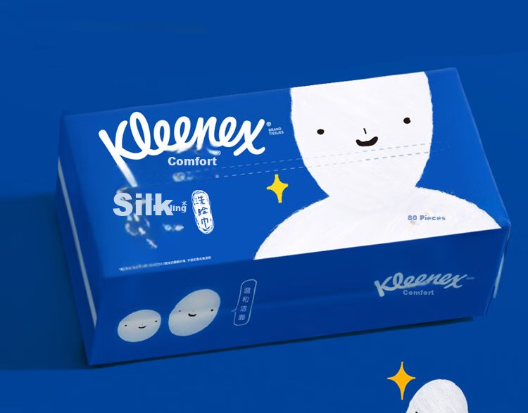 Шелковистые салфетки для лица Kleenex 3 уп. по 80 шт., SM100024538890