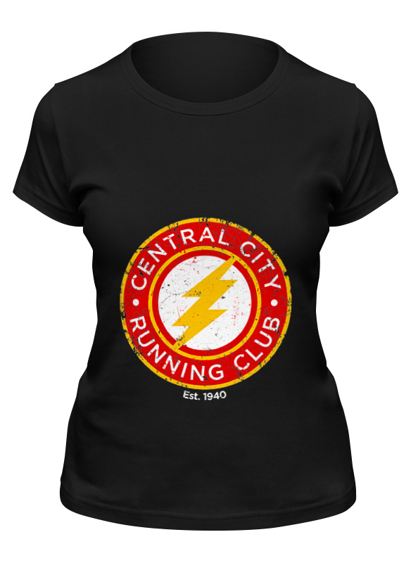 

Футболка женская Printio The flash черная M, Черный, The flash