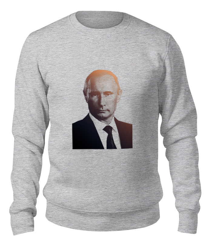 

Свитшот Printio Путин-арт серый S, Путин-арт