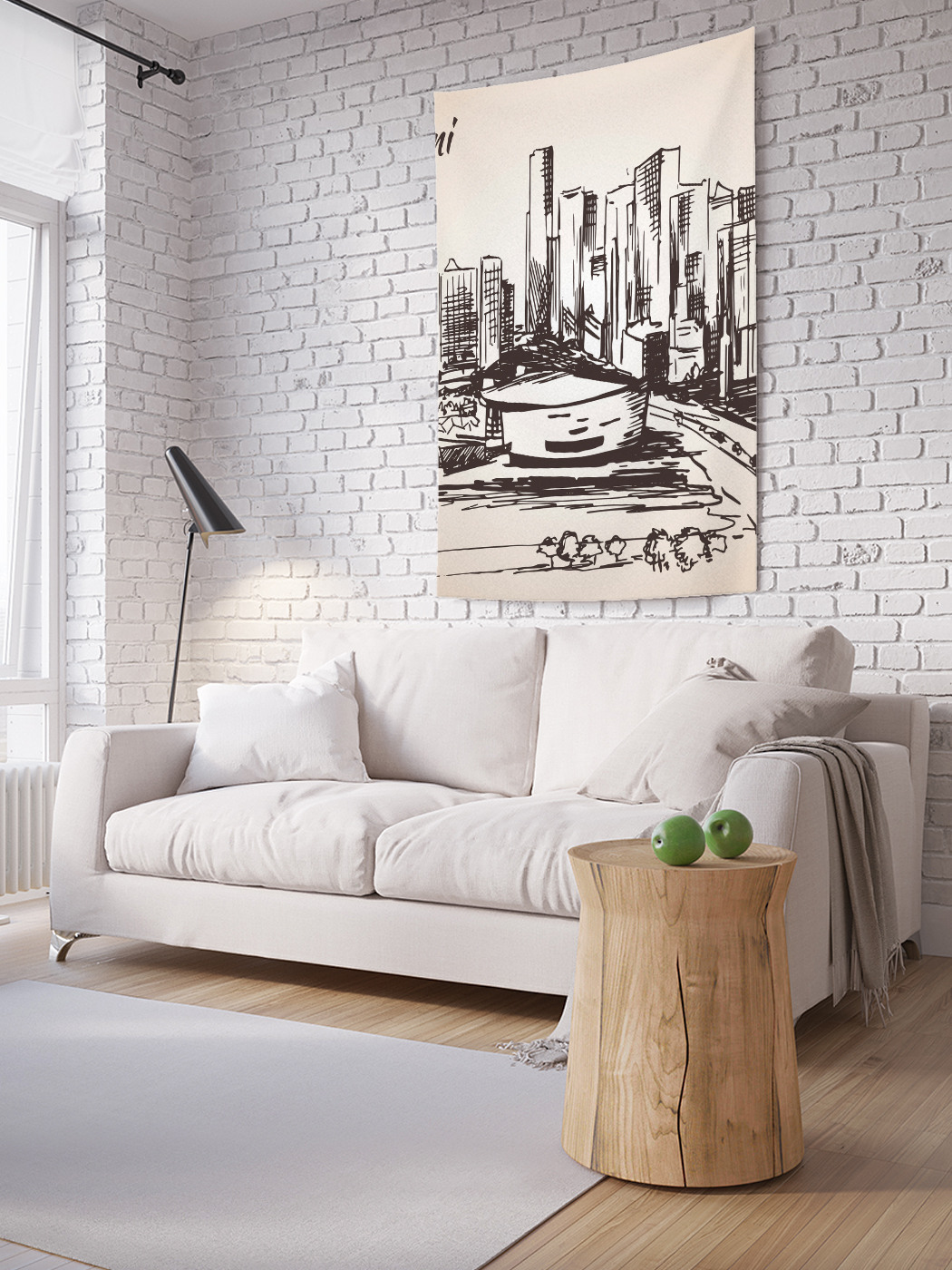 

Вертикальное фотопанно на стену JoyArty Графический Майами 150x200 см, Графический Майами