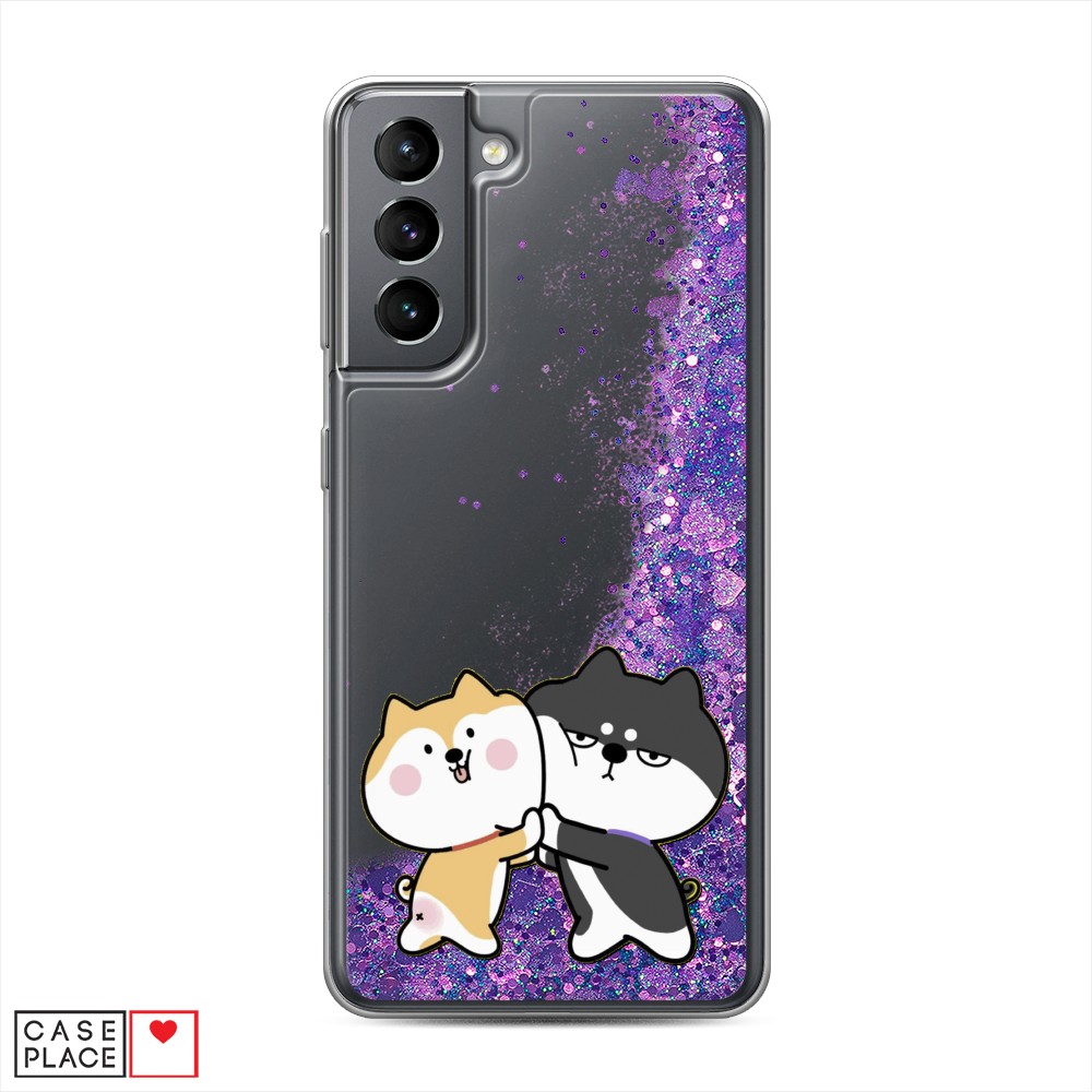 Чехол Awog на  Samsung Galaxy S21 / Самсунг S21 Обнимашки акита