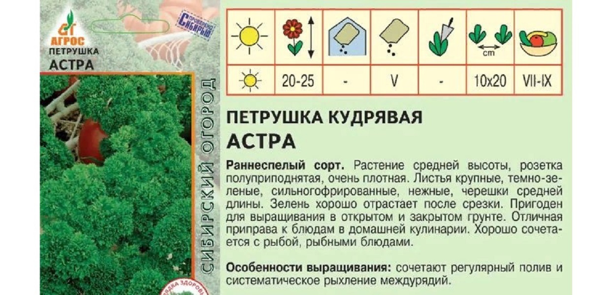 Семена петрушка Агрос Астра курчавая 27842 1 уп.