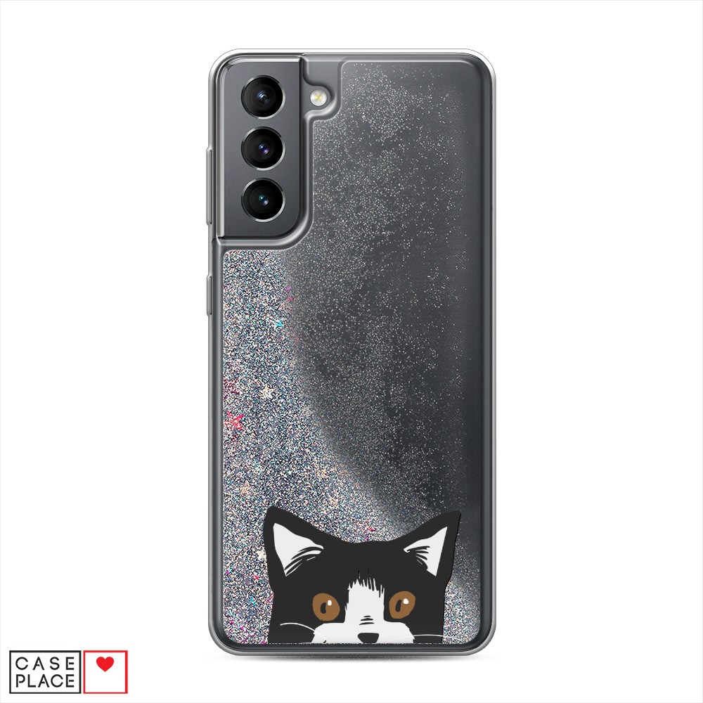 

Чехол Awog на Samsung Galaxy S21 / Самсунг S21 "Подглядывающий кот", Разноцветный, 2101891-1