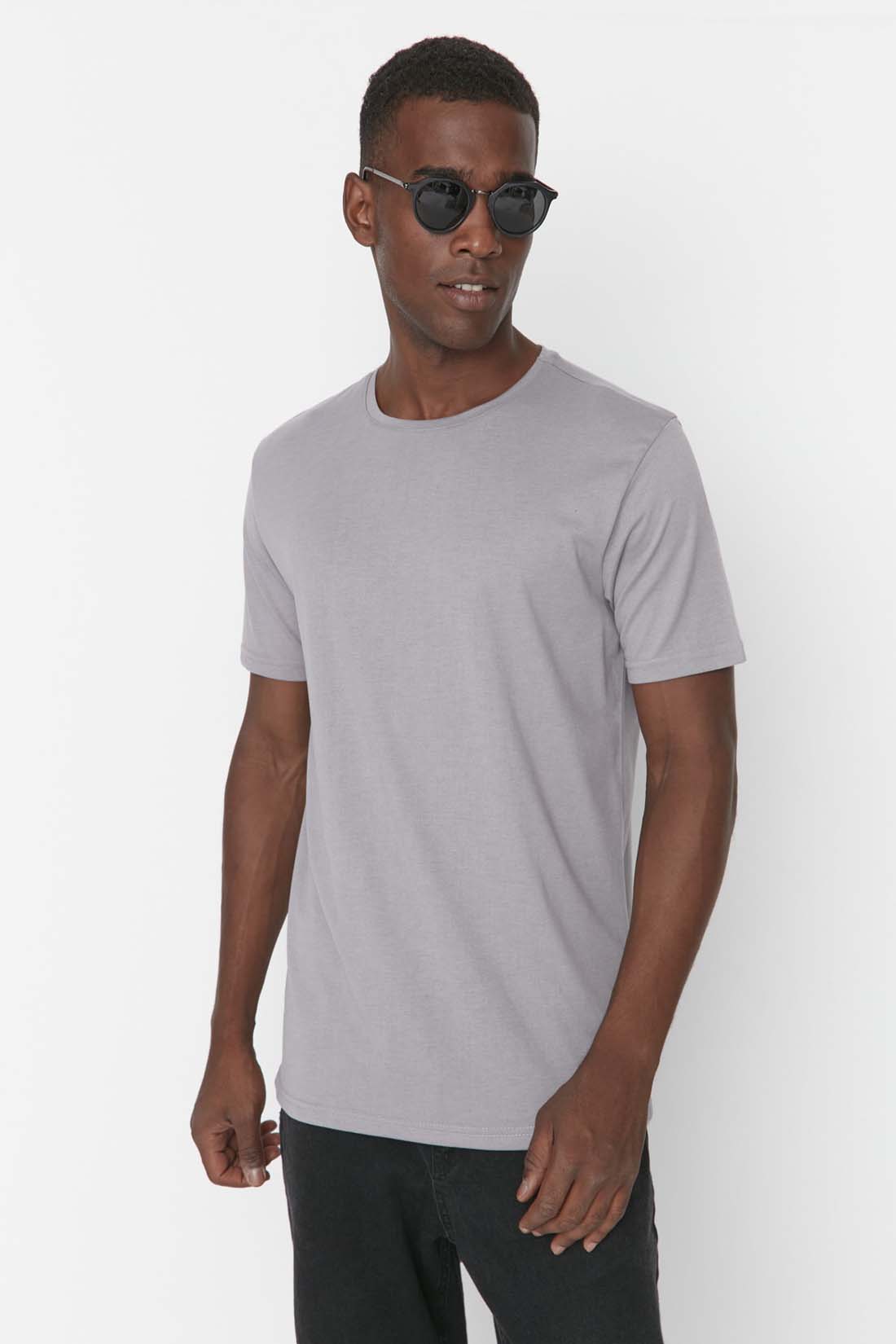 

Футболка мужская Trendyol TMNSS22TS0271 серая 2XL, trendyol TMNSS22TS0271