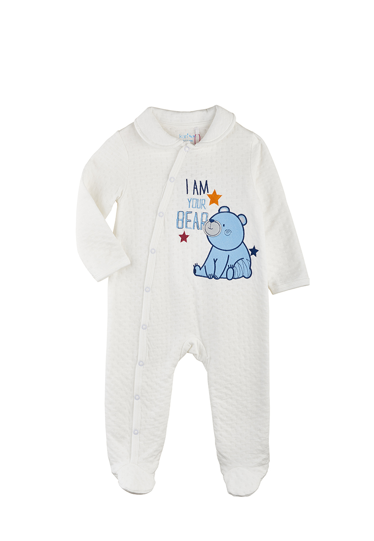 фото Комбинезон детский повседневный kari baby aw20b01603208 белый р.68