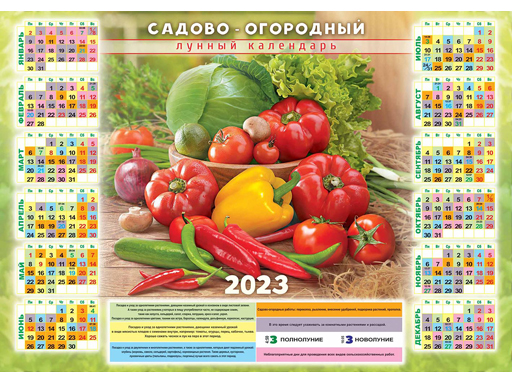 

Календарь листовой А2 (2023) Сад-огород в наборе ПО-23-1006 ПО-23-1006