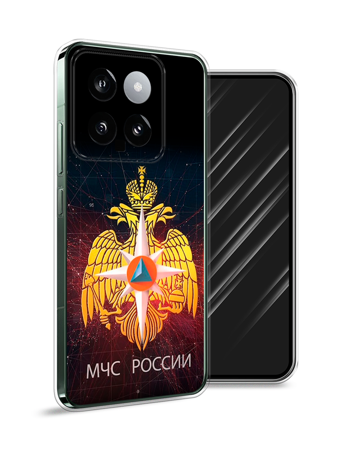 

Чехол Awog на Xiaomi 14 "МЧС России", Черный;желтый;красный, 320350-1