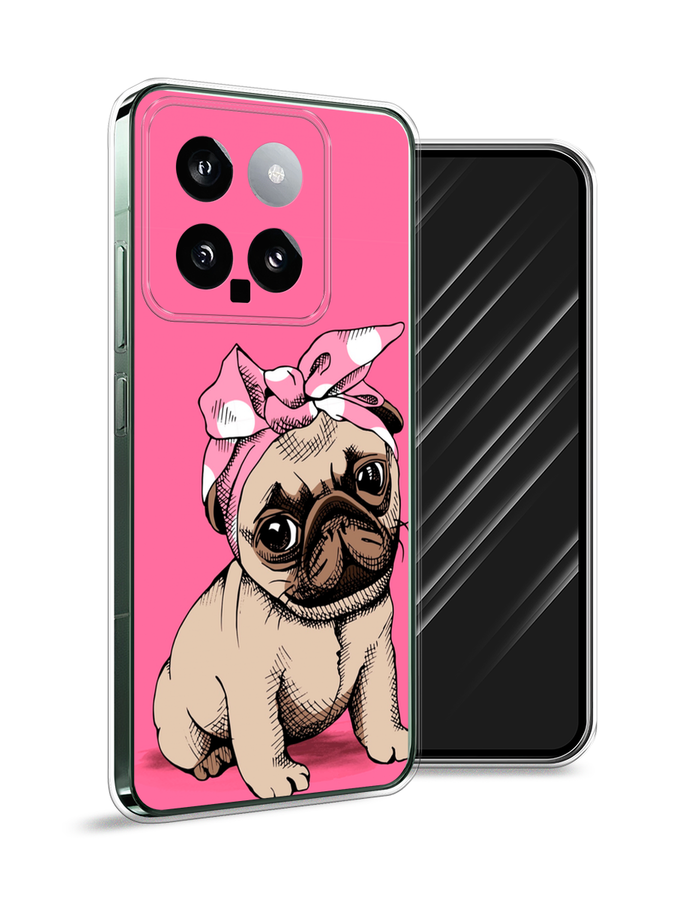 

Чехол Awog на Xiaomi 14 "Dog Pin-Up", Розовый;бежевый, 320350-1