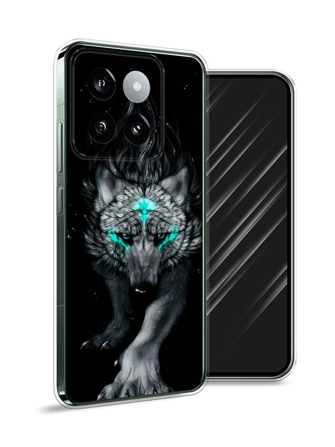 

Чехол Awog на Xiaomi 14 "Волшебный волк", Черный;серый, 320350-1