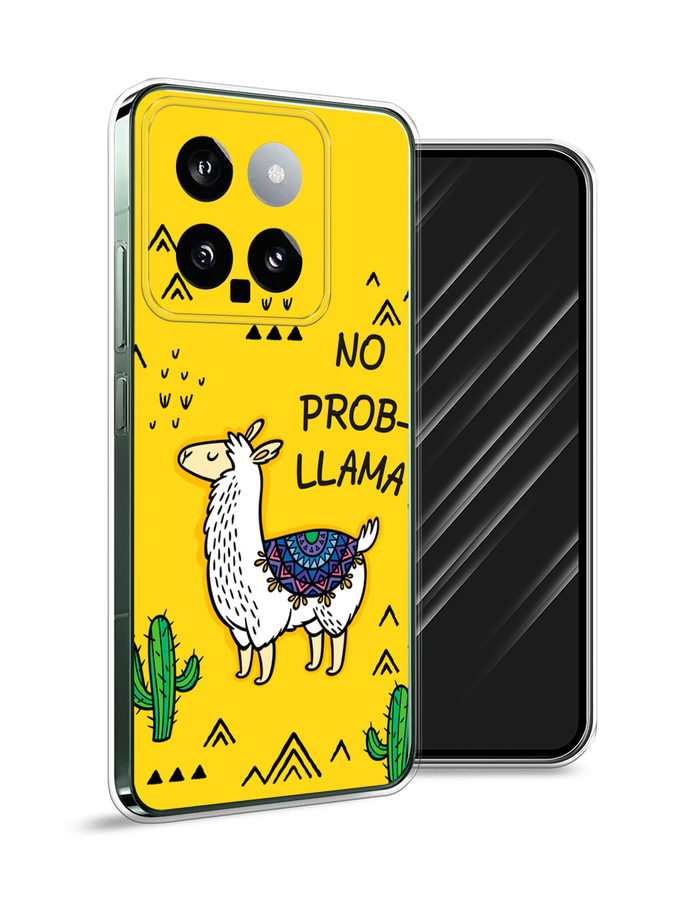 

Чехол Awog на Xiaomi 14 "No probLLama", Желтый;черный;синий, 320350-1