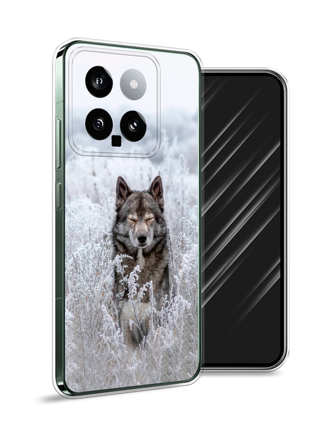 

Чехол Awog на Xiaomi 14 "Волк в поле", Белый;черный, 320350-1