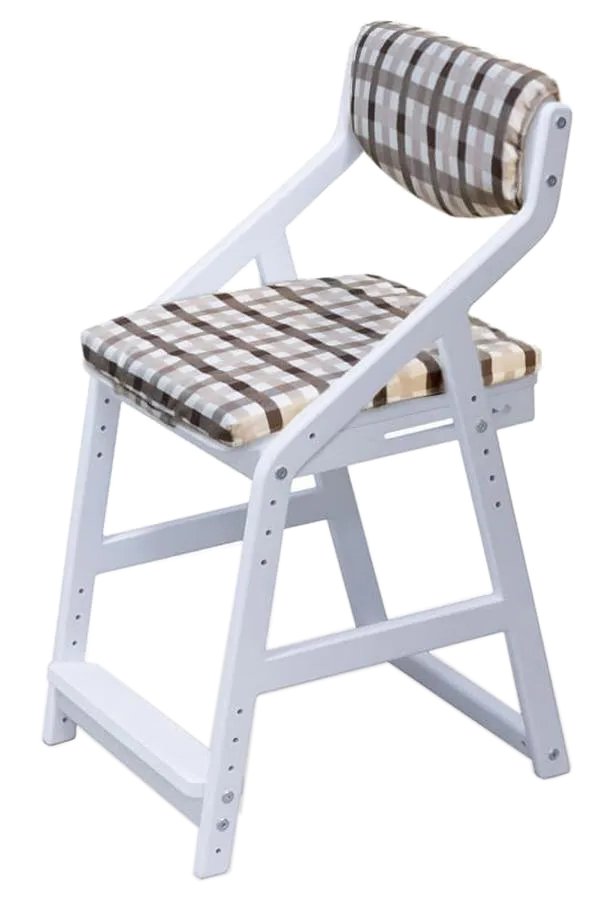Детский растущий стул 38 Попугаев с комплектом подушек Робин WOOD Белый/Клетка нож для чистки 12 см ivo classic wood