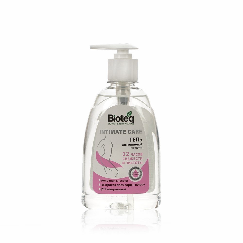 Гель для интимной гигиены Bioteq Intimate Care с экстрактом алоэ вера и лотоса, 300 мл uriage gyn 8 intimate hygiene protective cleansing gel гель для интимной гигиены успокаивающий 100 мл