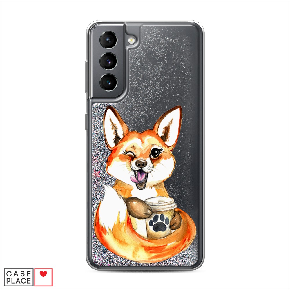 

Чехол Awog на Samsung Galaxy S21 / Самсунг S21 "Подмигивающая лиса с кофе", Разноцветный, 2101891-1