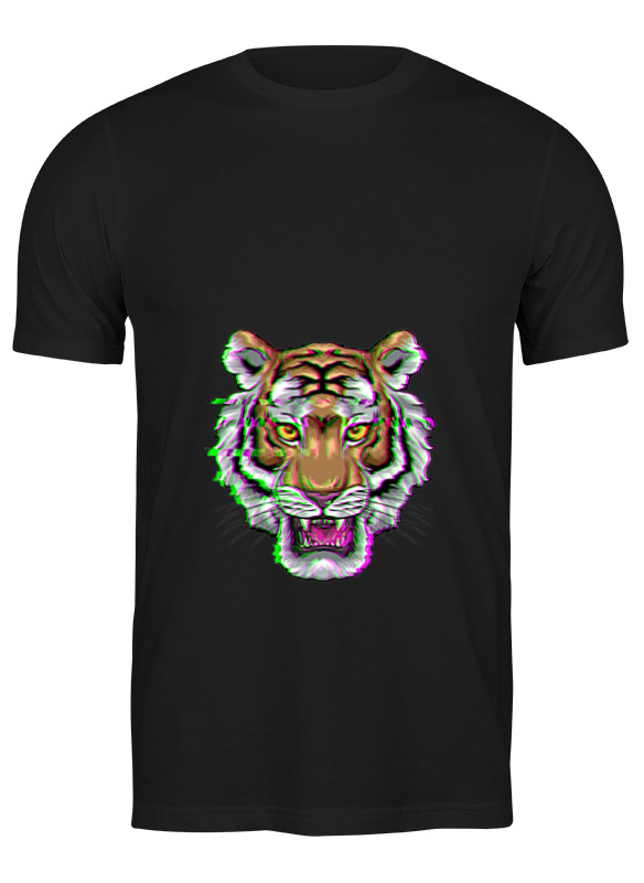 

Футболка мужская Printio Тигр . черная 3XL, Черный, Тигр .