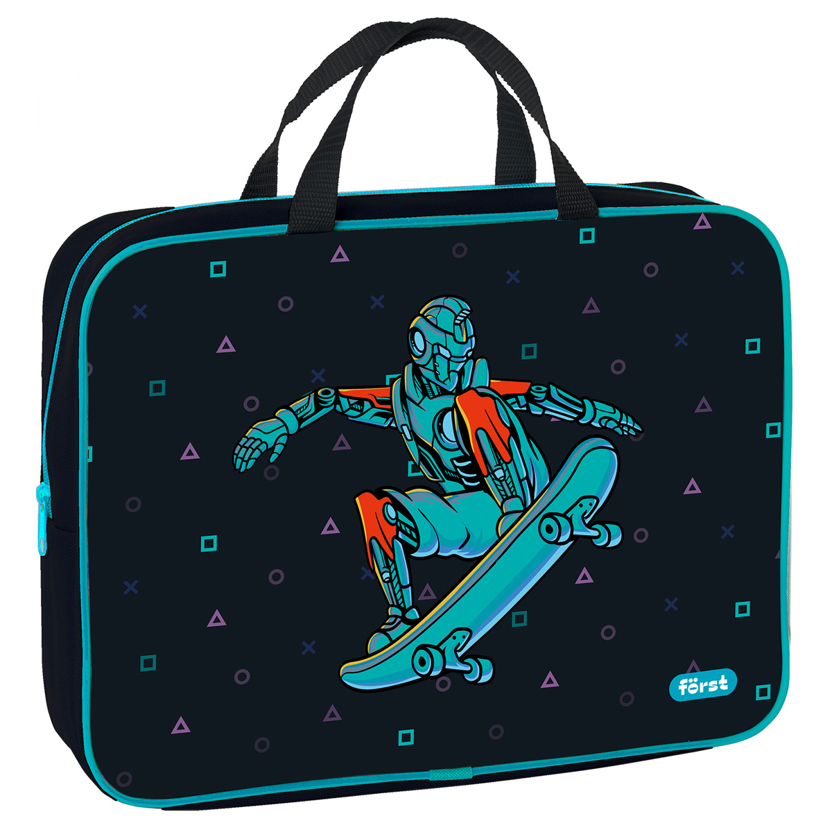 

Папка текстильная с ручками 1 отделение, А4 Forst "Neo skater", 350*265*80мм, текстиль, на, Черный