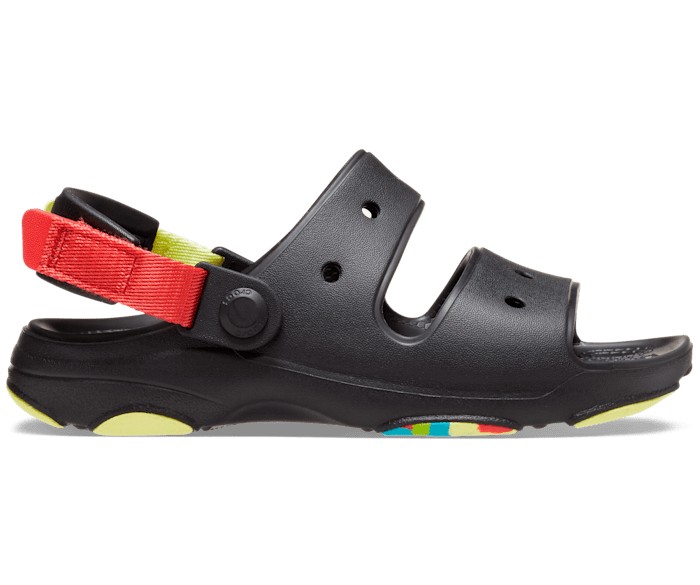 фото Сандалии детские crocs черный/разноцветный размер 38-39 (доставка из-за рубежа)