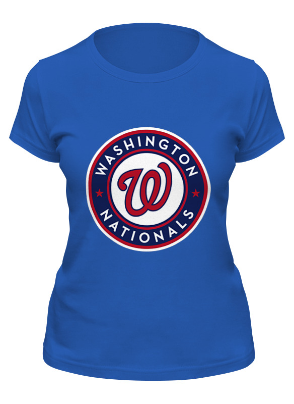 

Футболка женская Printio Washington nationals синяя M, Синий, Washington nationals