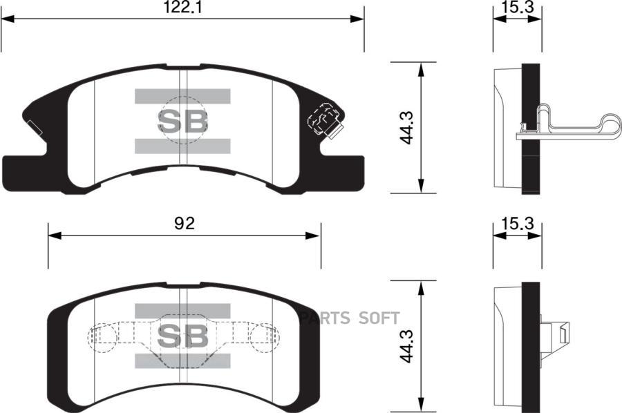 

Тормозные колодки Sangsin brake SP1611