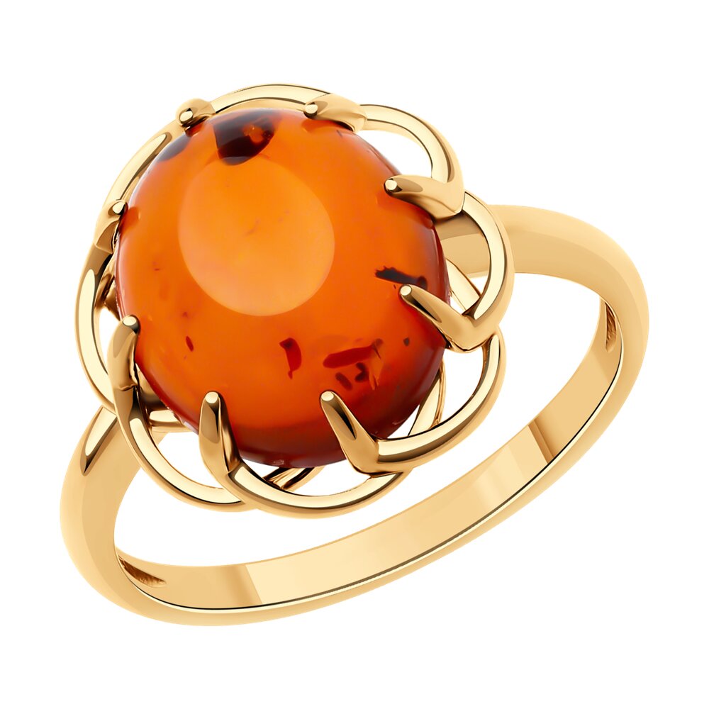 

Кольцо из серебра р. 17,5 SOKOLOV 83010198, янтарь, 83010198