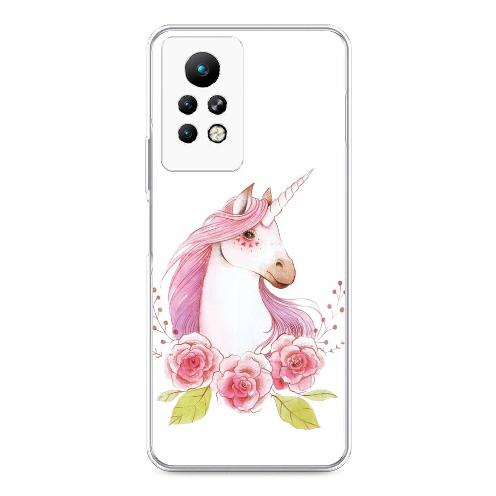 

Чехол для Infinix Note 11 Pro "Единорог цветы", Белый;розовый;серый, 3100550-1