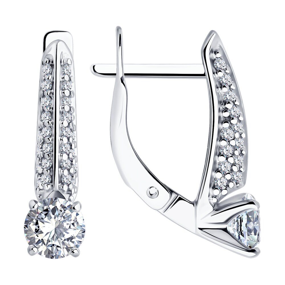 

Серьги из серебра Diamant 94-120-02130-1, фианит, 94-120-02130-1