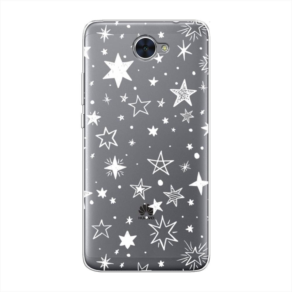 

Чехол Awog "Звездочки графика белая" для Huawei Y7