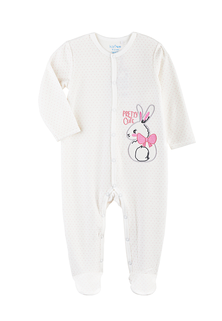 фото Комбинезон детский повседневный kari baby aw20b05903202 молочный р.68