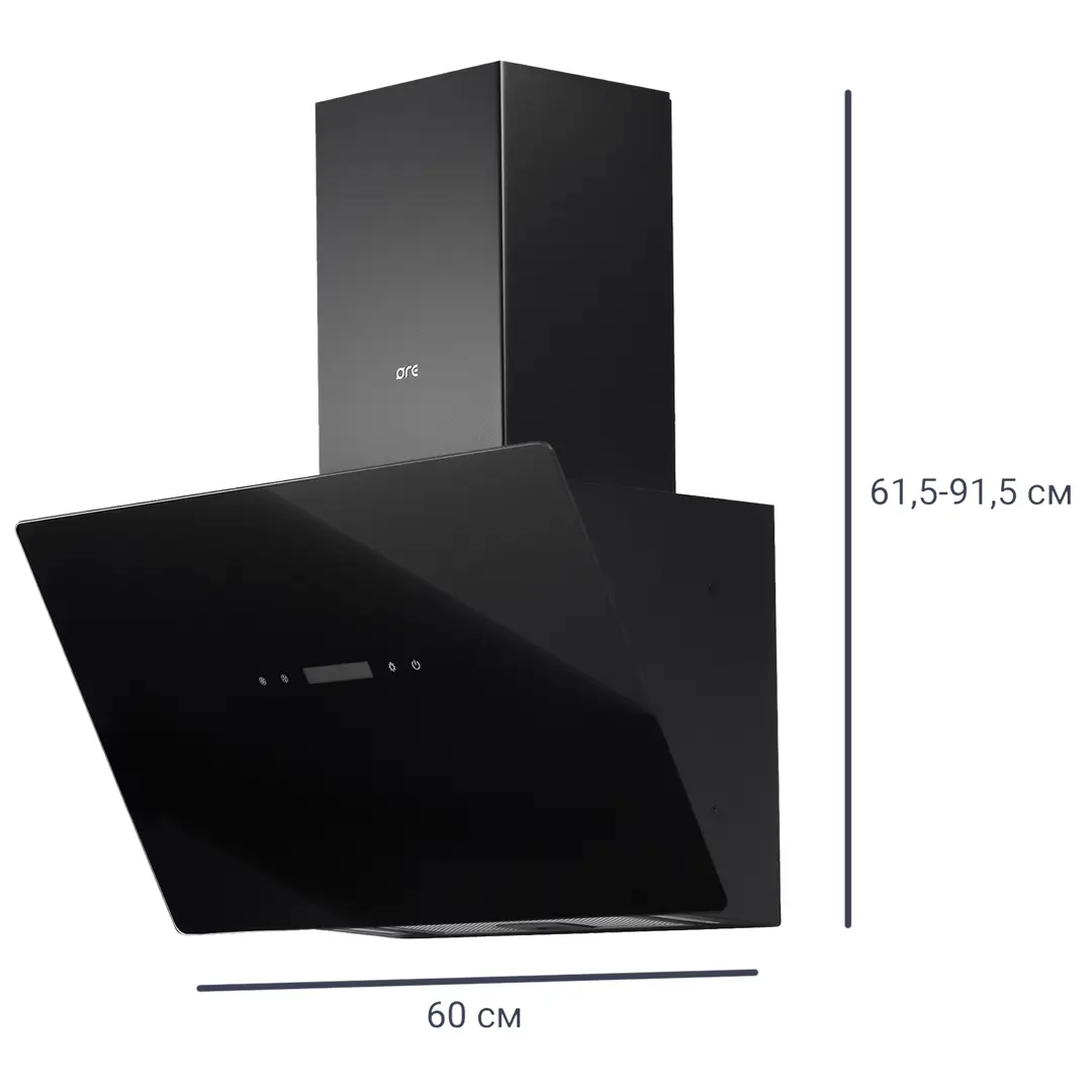 

Вытяжка плоская Ore Etne C 60 60 см цвет чёрный