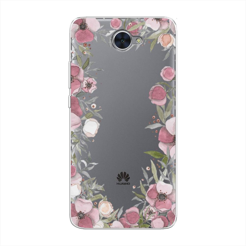 

Чехол Awog "Розовая цветочная рамка" для Huawei Y7