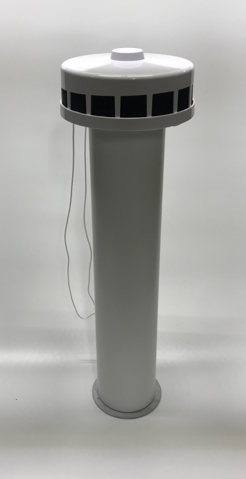 фото Клапан инфильтрации воздуха airone с выходом стенным из нержавеющей стали кив-100/0,5-вн