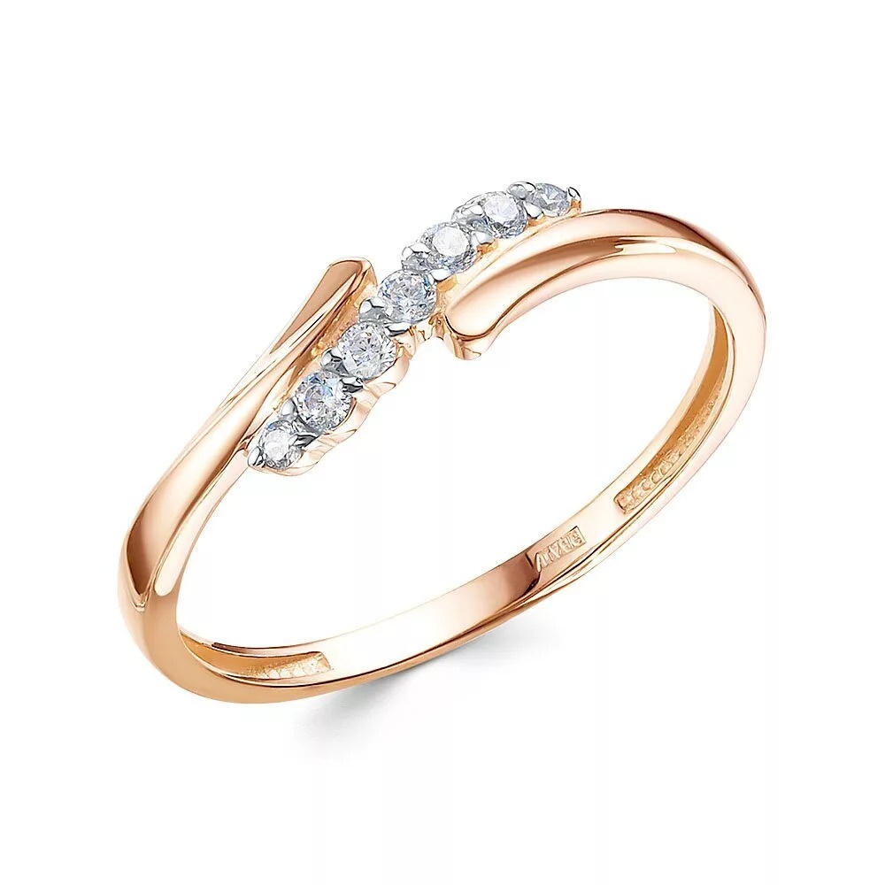 

Кольцо из золота р. , 585Gold 301012643, фианит, 301012643
