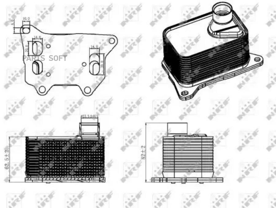 

Nrf 31330_Радиатор Масляный Audi A3/A4/A5 07>, Vw Golf/Passat 1.9-3.6I/Tdi 02>