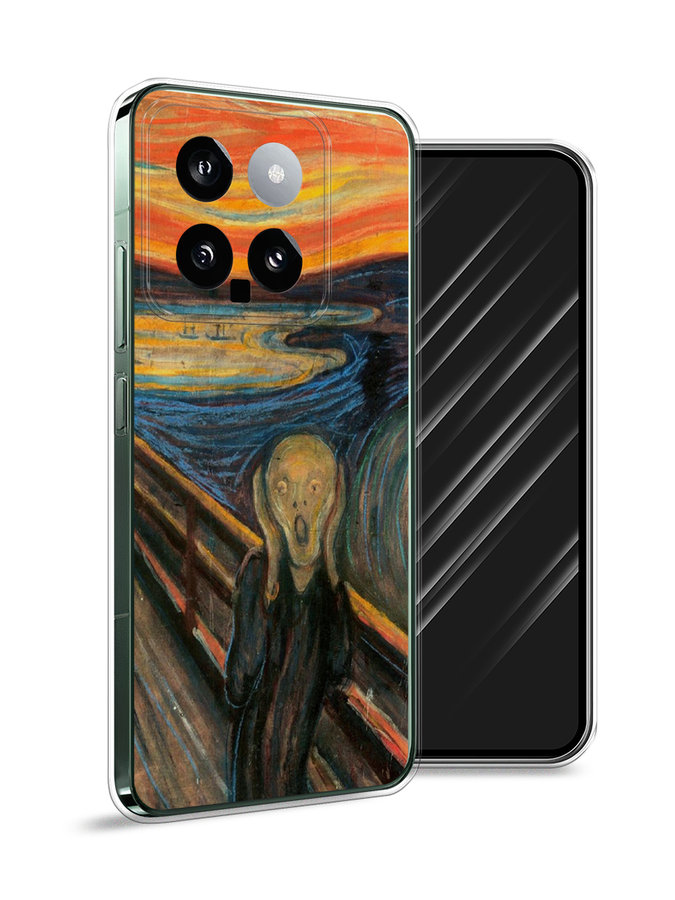 

Чехол Awog на Xiaomi 14 "Крик", Оранжевый;синий;серый, 320350-1