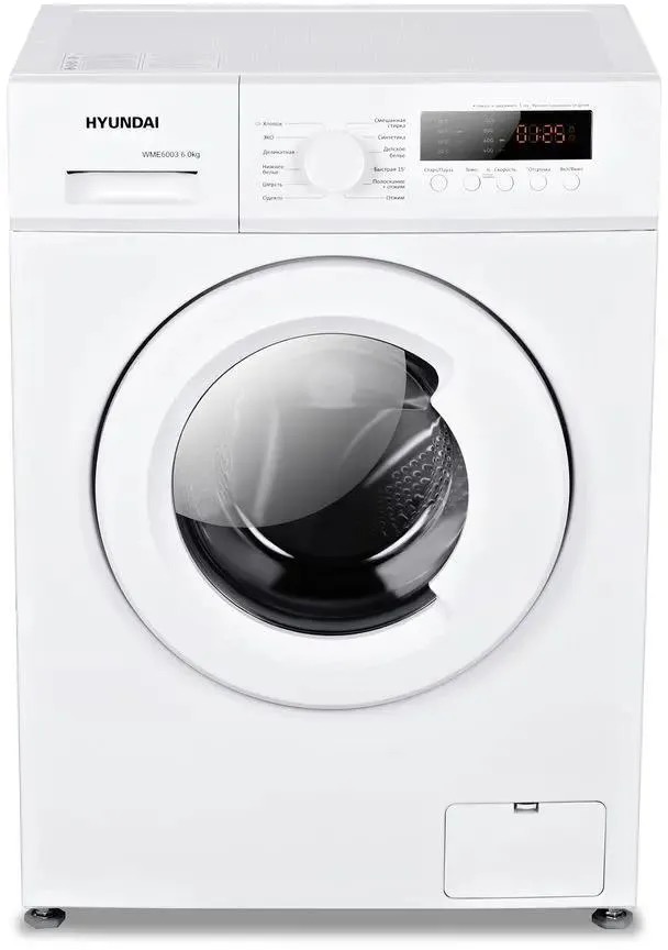 

Стиральная машина Hyundai WME6003, с фронтальной загрузкой, 6кг, 1000об/мин
