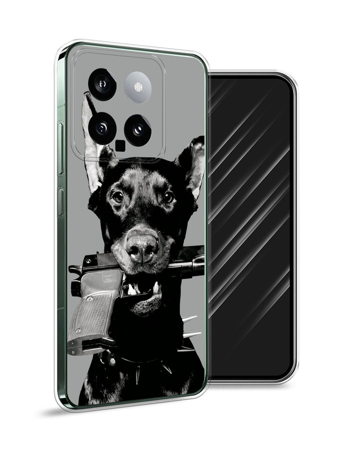 

Чехол Awog на Xiaomi 14 "Доберман", Серый, 320350-1