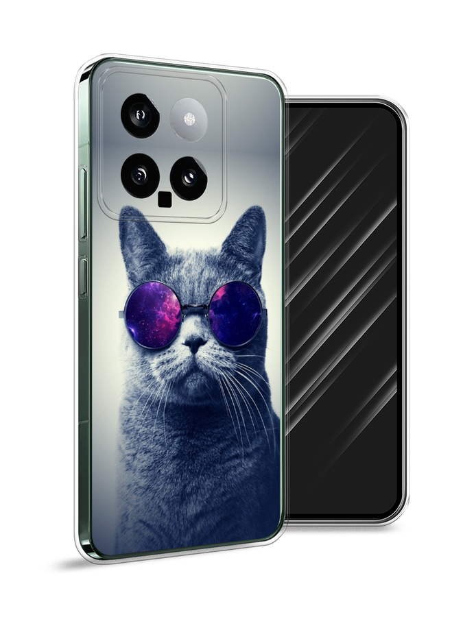 

Чехол Awog на Xiaomi 14 "Космический кот", Бордовый, 320350-1