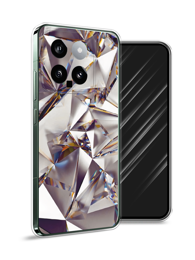 

Чехол Awog на Xiaomi 14 "Бриллианты", Серебристый;бежевый, 320350-1