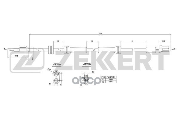 

Датчик Abs Передн. Nissan Qashqai (J10) 07- Qashqai+2 (J10) 07- Zekkert Se-6047