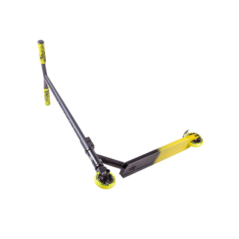Самокат Haevner трюковой kraft, черный/желтый